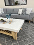 Paloma Left Chaise With Ottoman In Grey