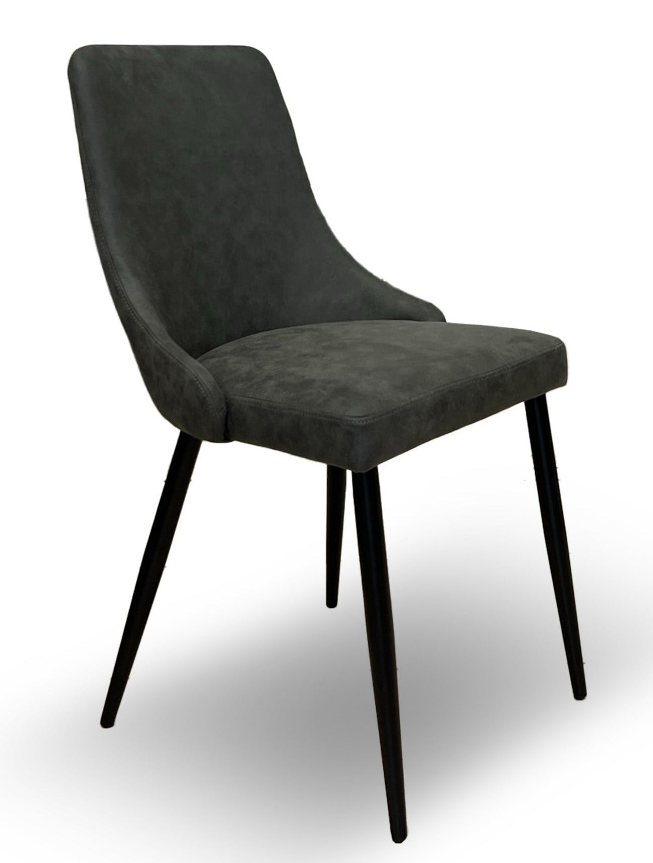 Carlos dining chair in dark grey Our Furniture Warehouse