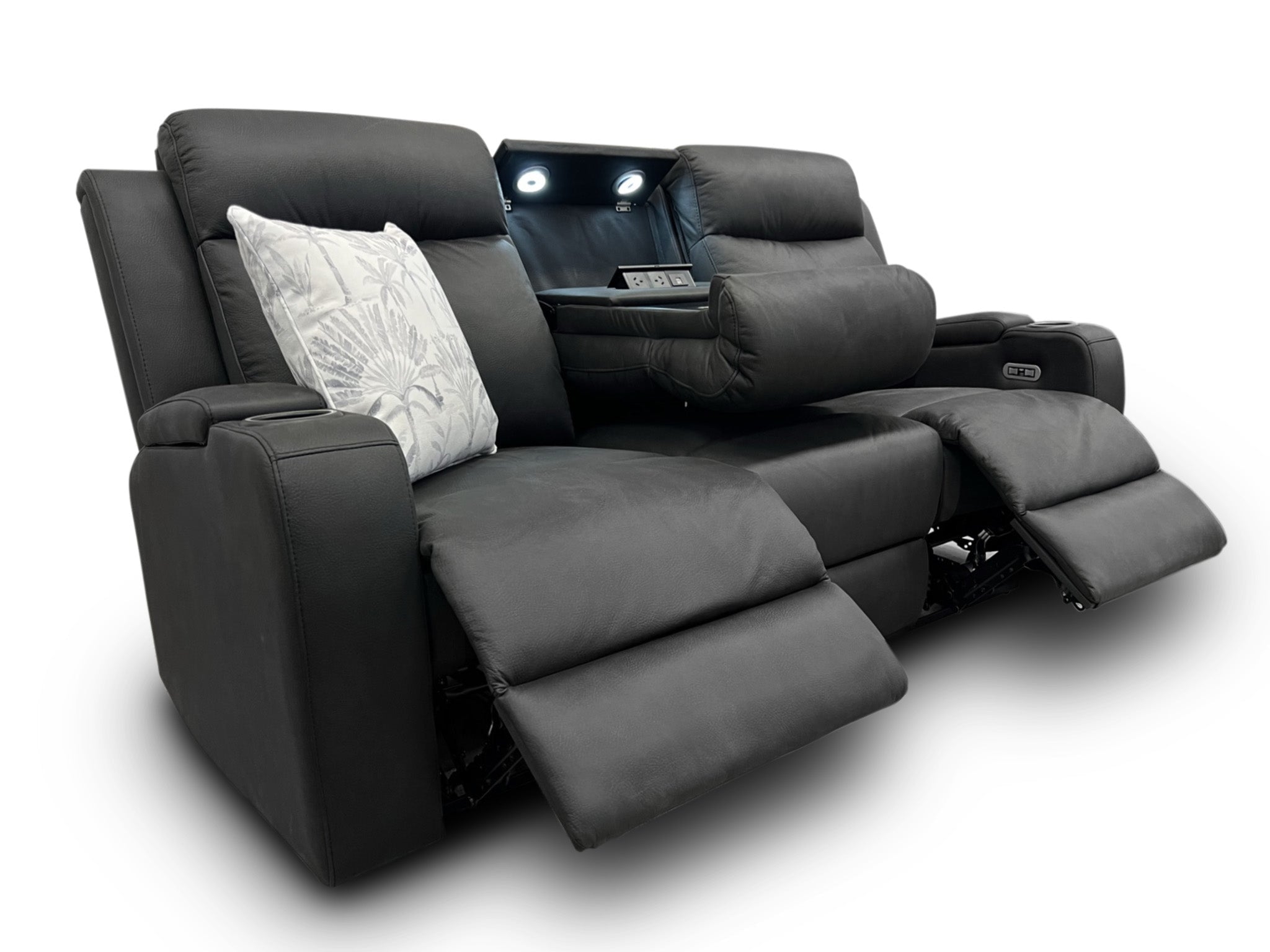 Cleo 3 seater with dual electric recliners