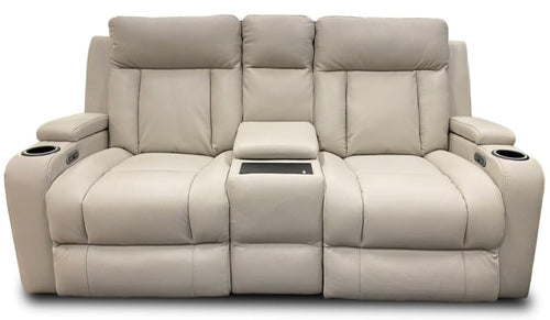 Nexus 2 seater in grey leather