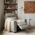 Rockville single recliner with dual electric recliners in grey leather