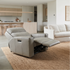 Rockville single recliner with dual electric recliners in grey leather