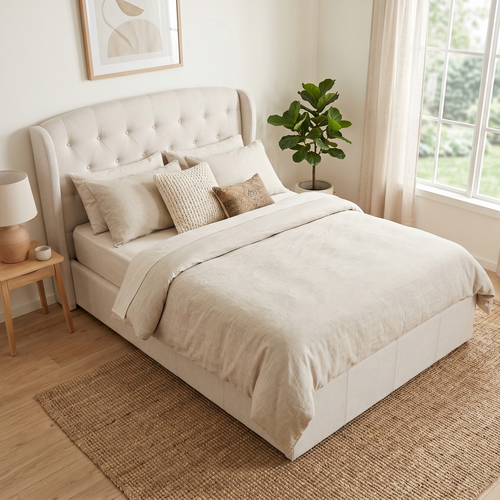 Dallas King Size Gas Lift Bed In Natural