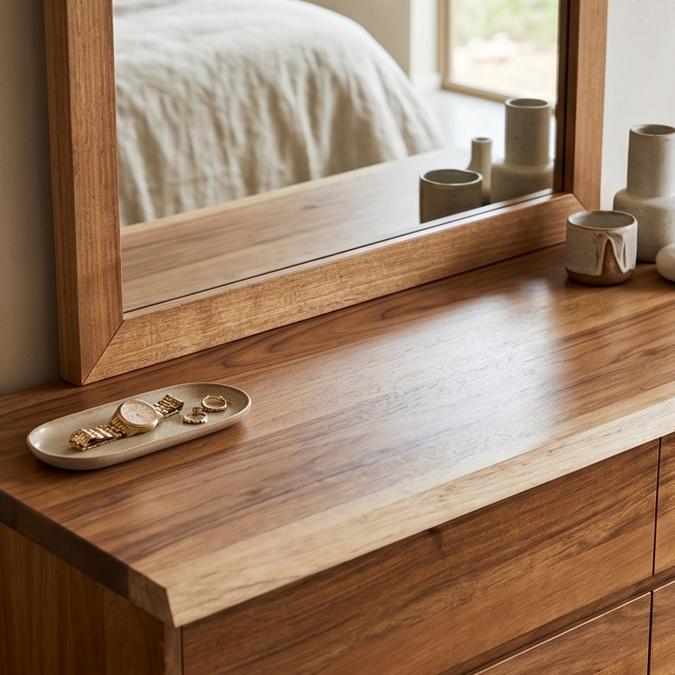 Highland Dressing Table With Mirror In Tasmanian Blackwood
