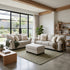 Remmy 3+2 Sofa Pair In Natural Grey