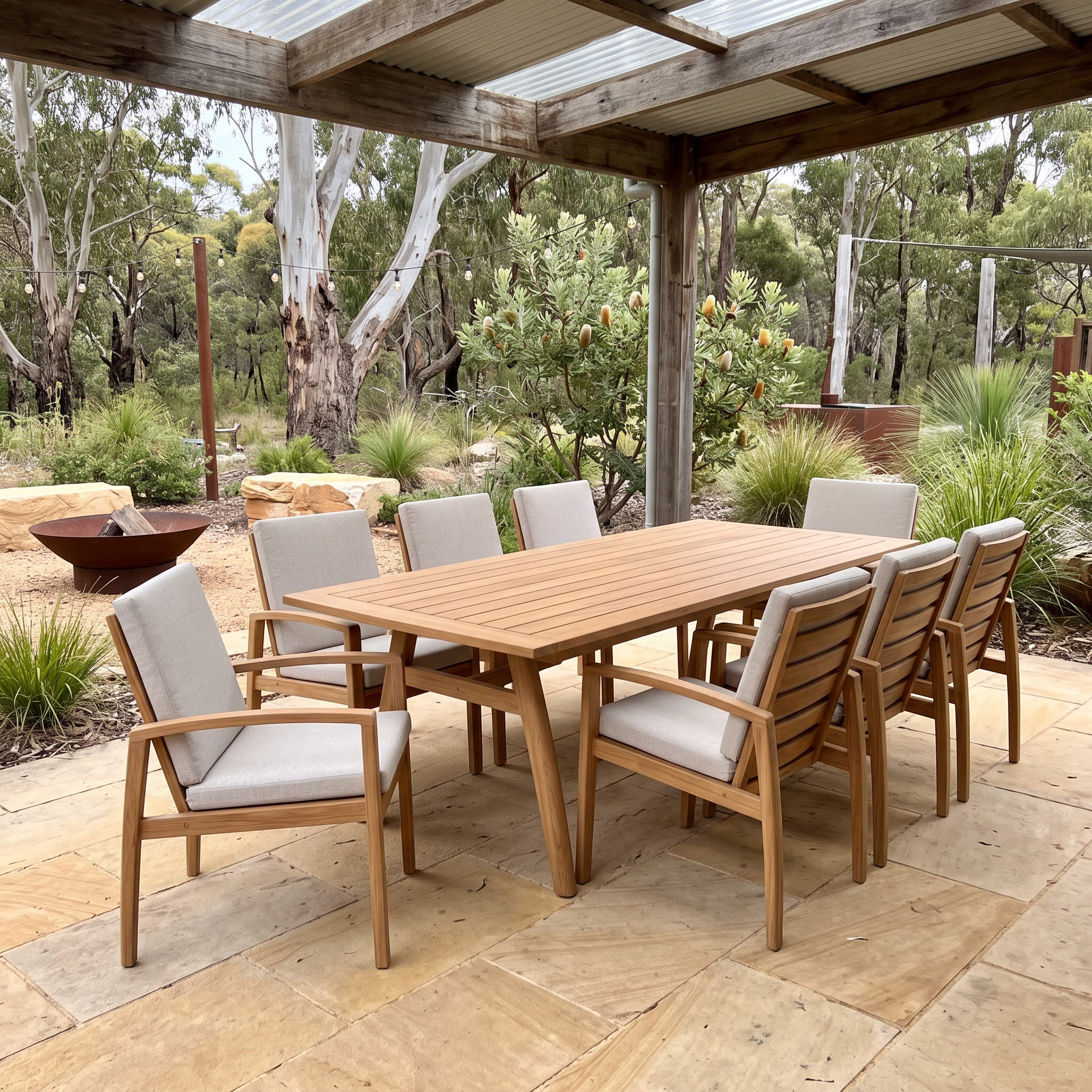 Sawyer 9 Piece Outdoor Dining Package