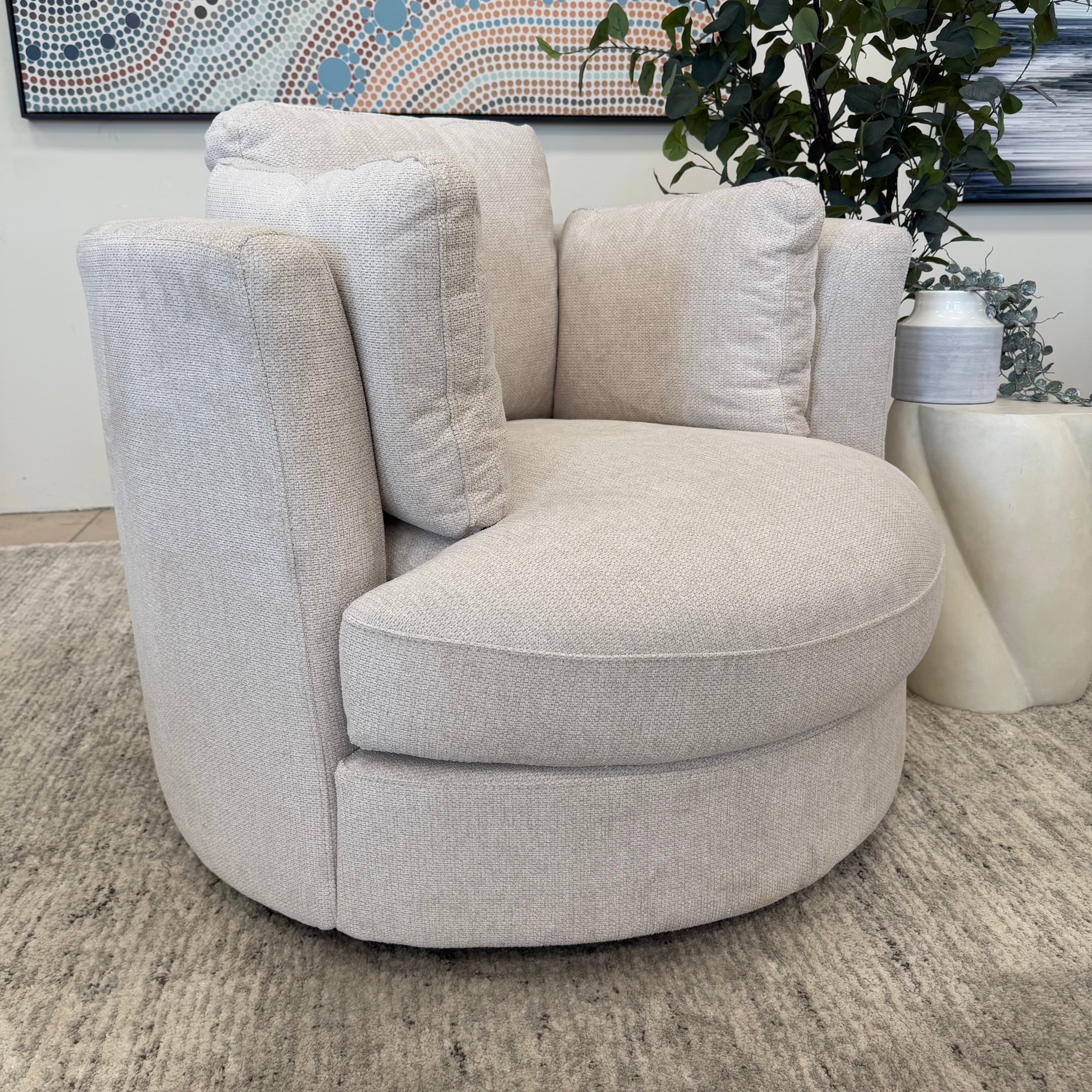 Cloud Soft Cuddle Chair In Natural