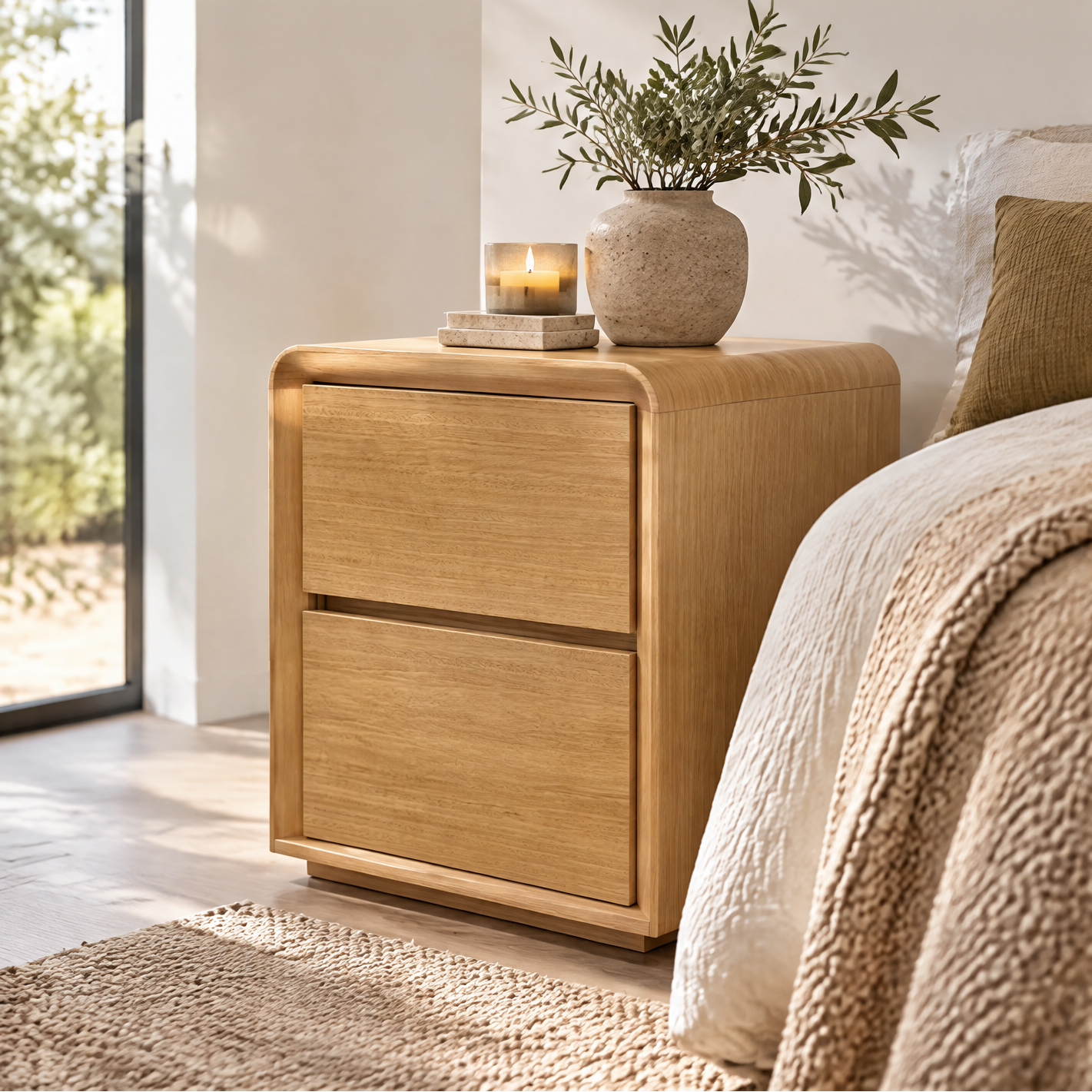 Cassandra Bedside Table In Tasmanian Oak