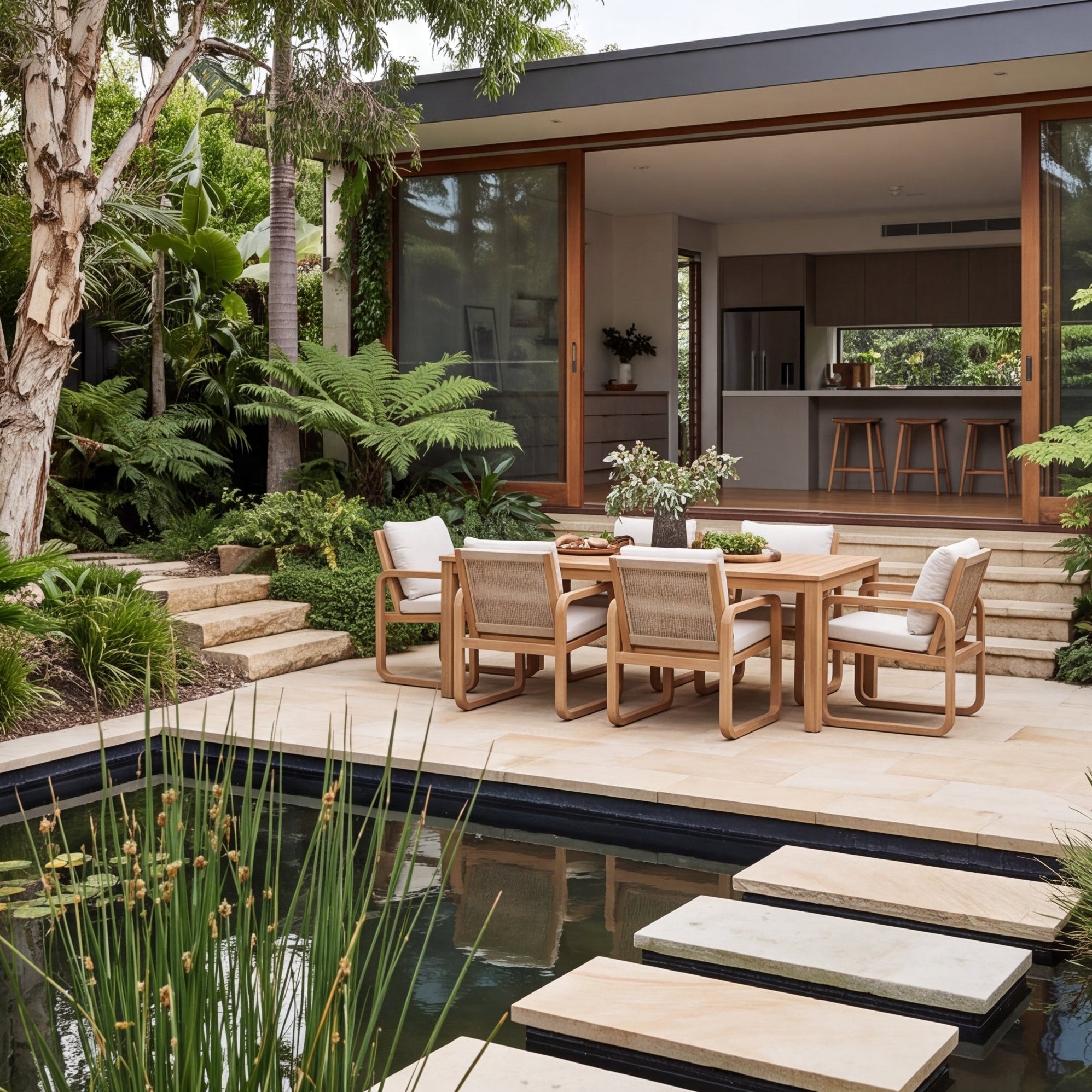 Lando 7 Piece Hardwood Outdoor Package