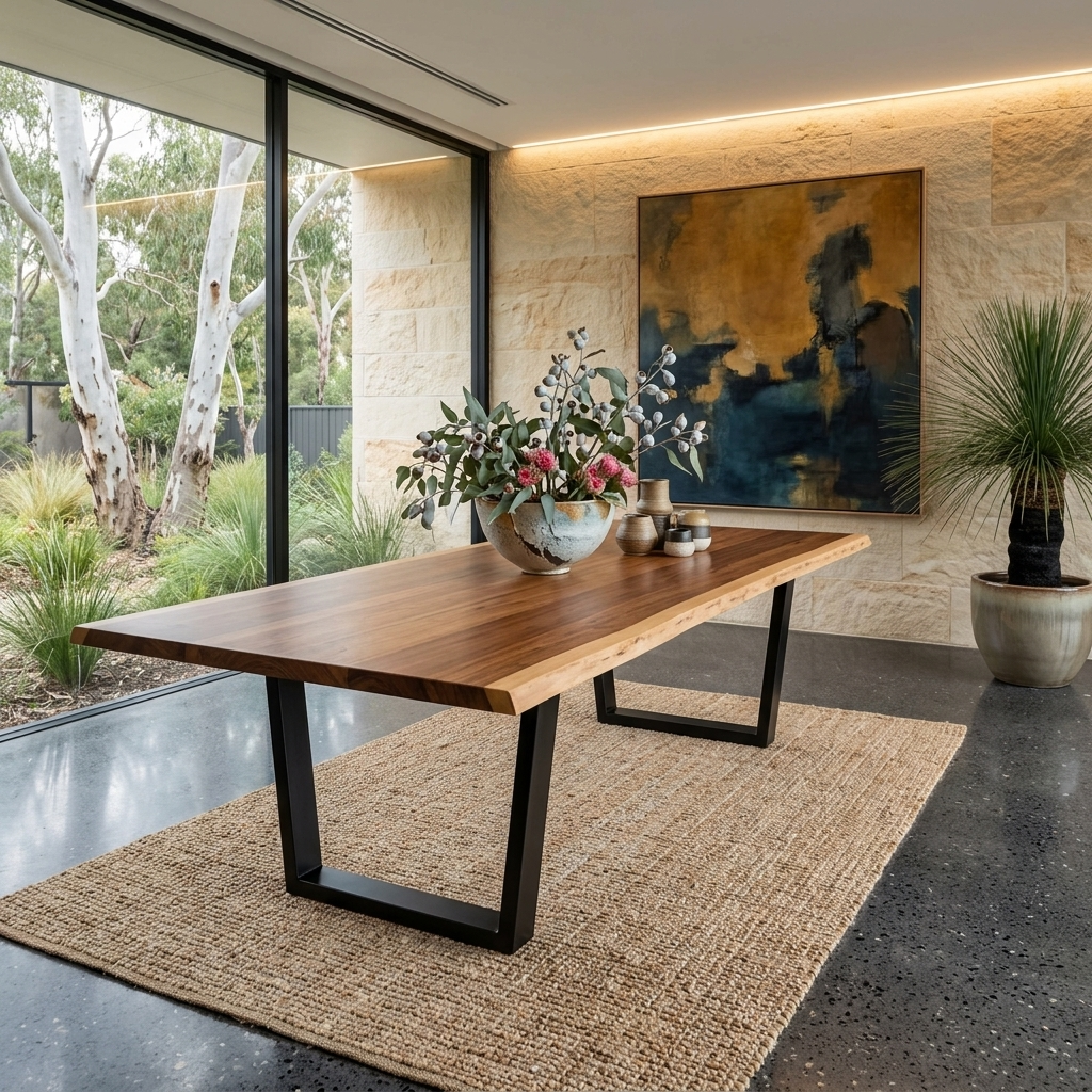 Highland 240cm Table In Blackwood Timber
