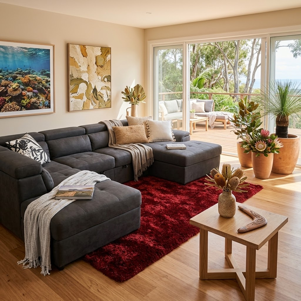 Bronte Right Chaise with sofabed in charcoal