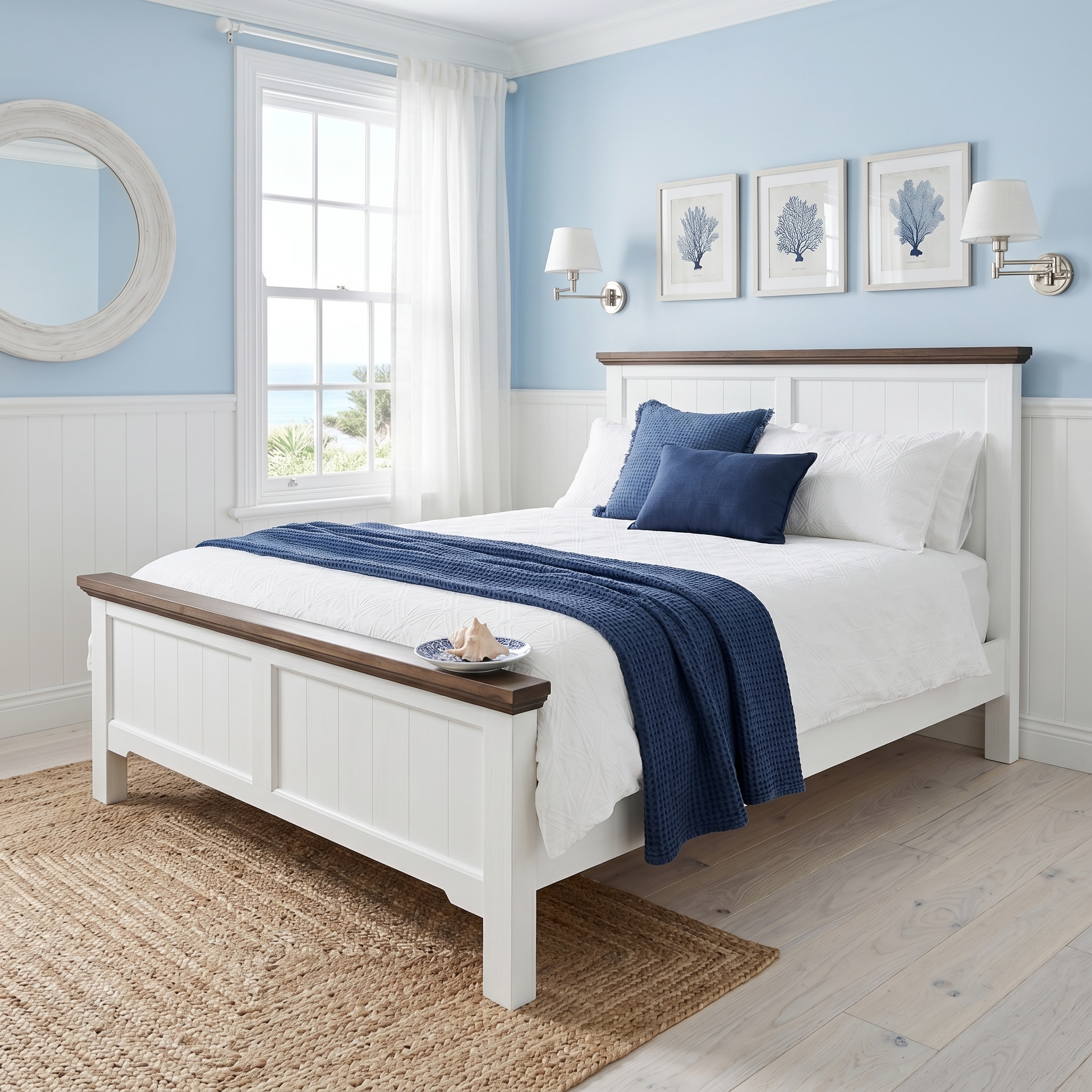 Hamptons 4 Piece King Bedroom Package With Tallboy