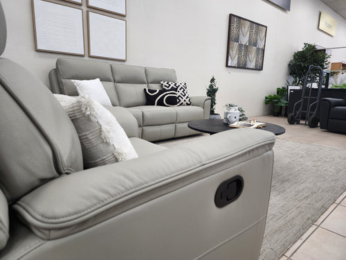 Liza 3+1+1 In Grey Leather