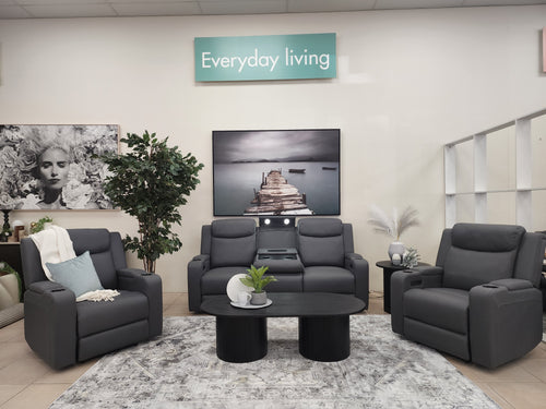 Bailey 3+1+1 With Dual Electric Recliners In Grey