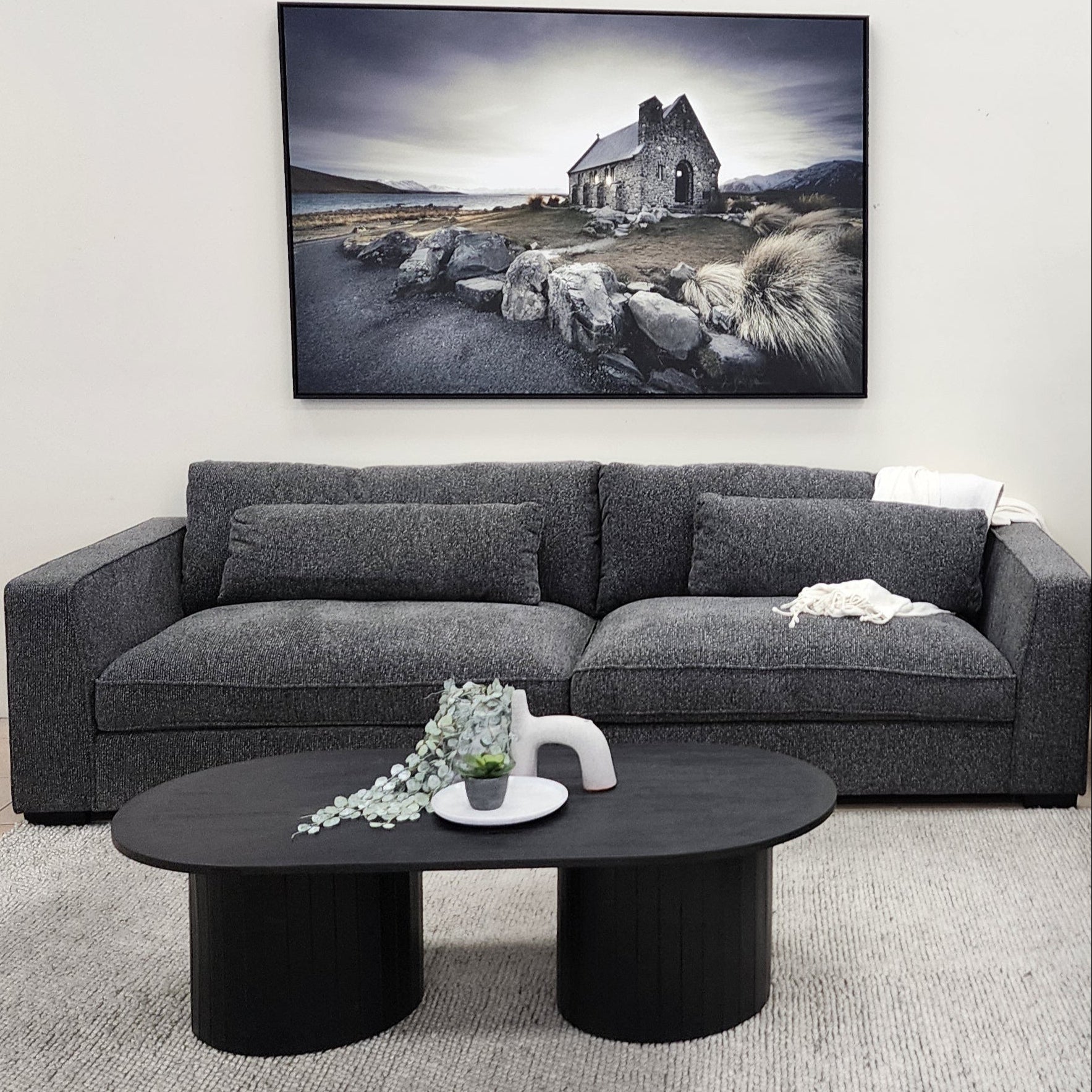 Justine 4 seater In Charcoal