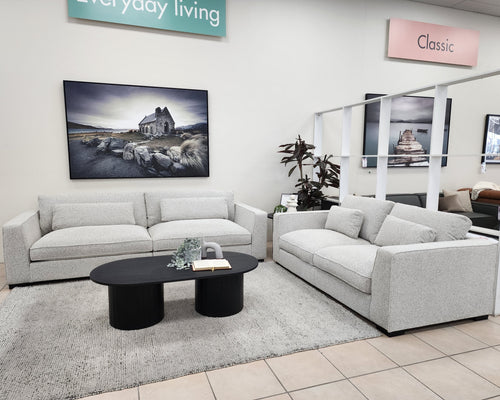 Justine 4+2 Seater Sofa Pair in Salt & Pepper