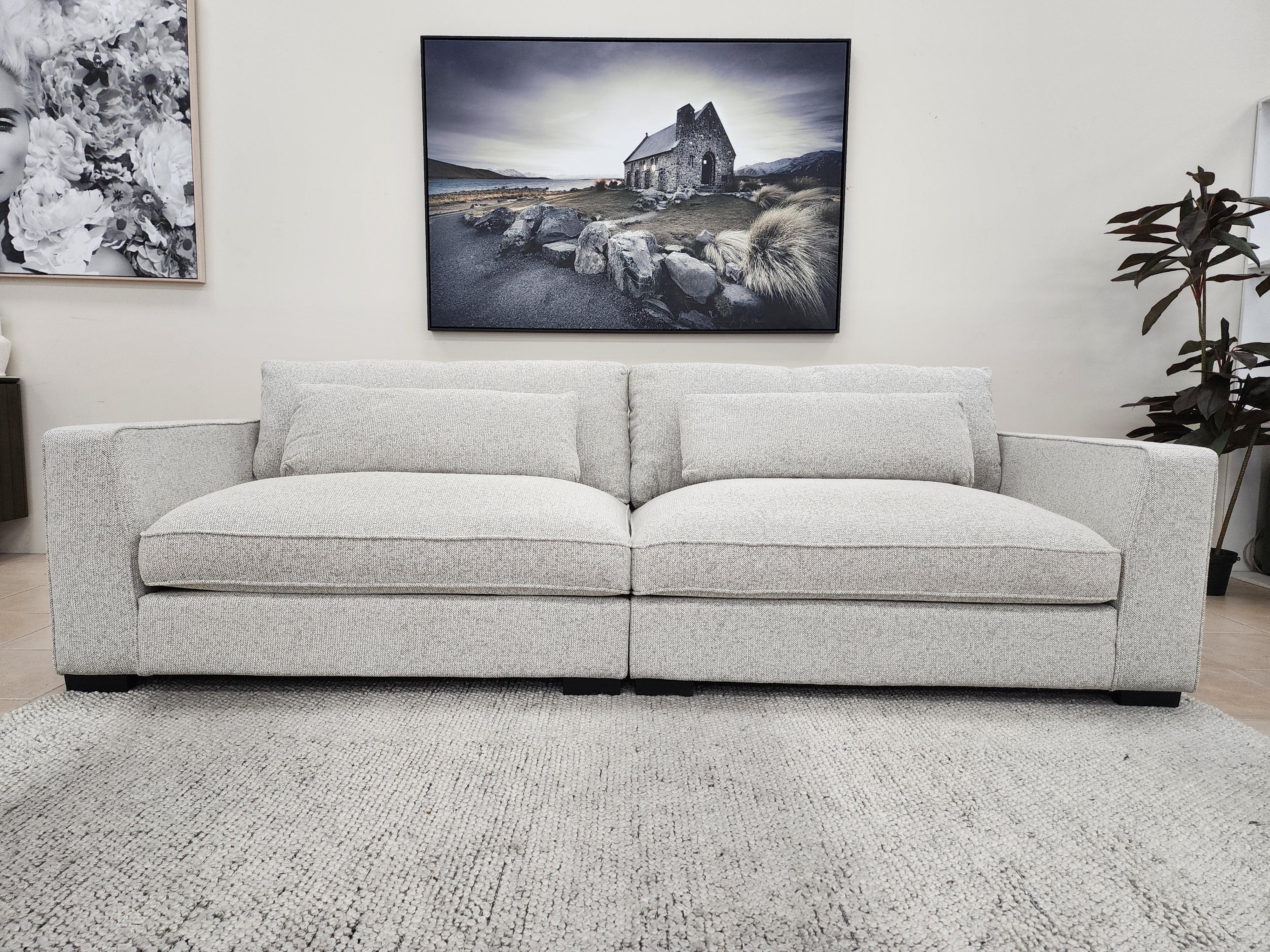 Justine 4 Seater In Salt & Pepper