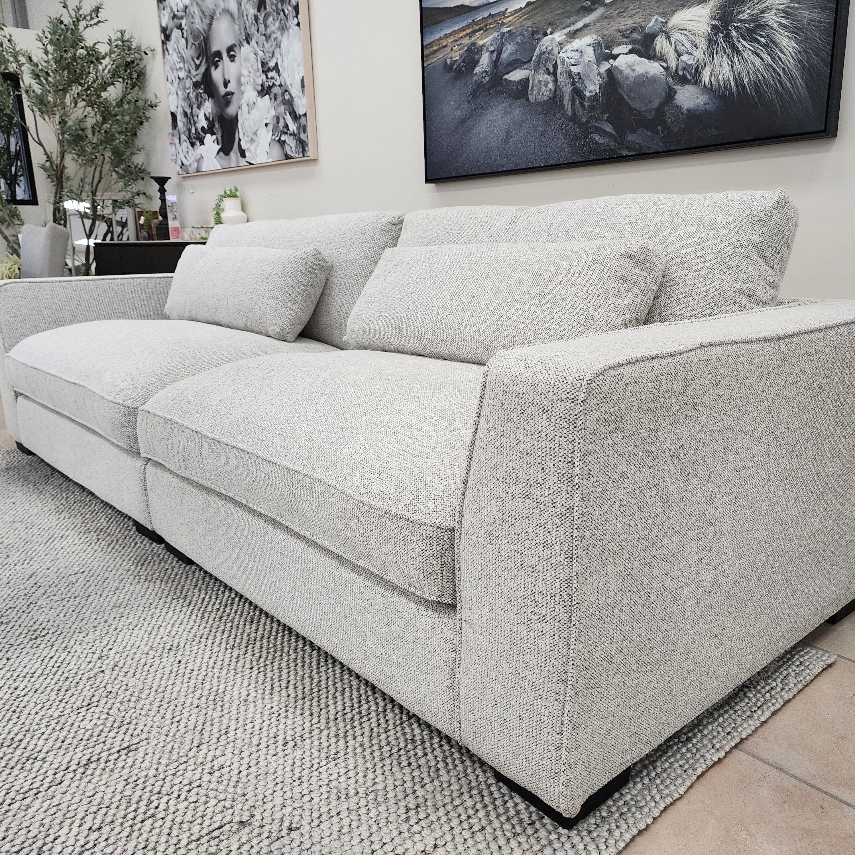 Justine 4 Seater In Salt & Pepper