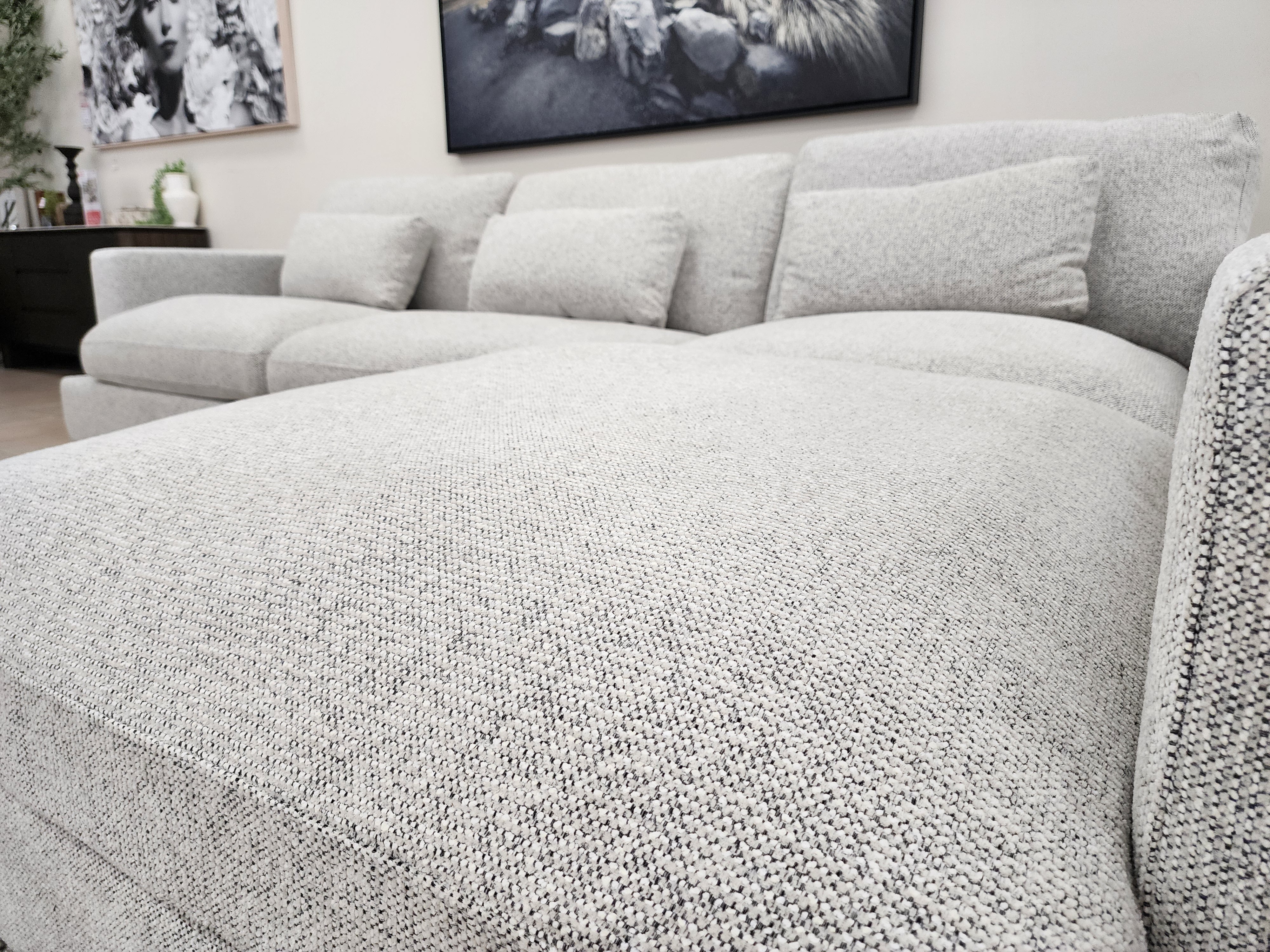 Montego Cloud Soft Corner Right Chaise In Salt & Pepper