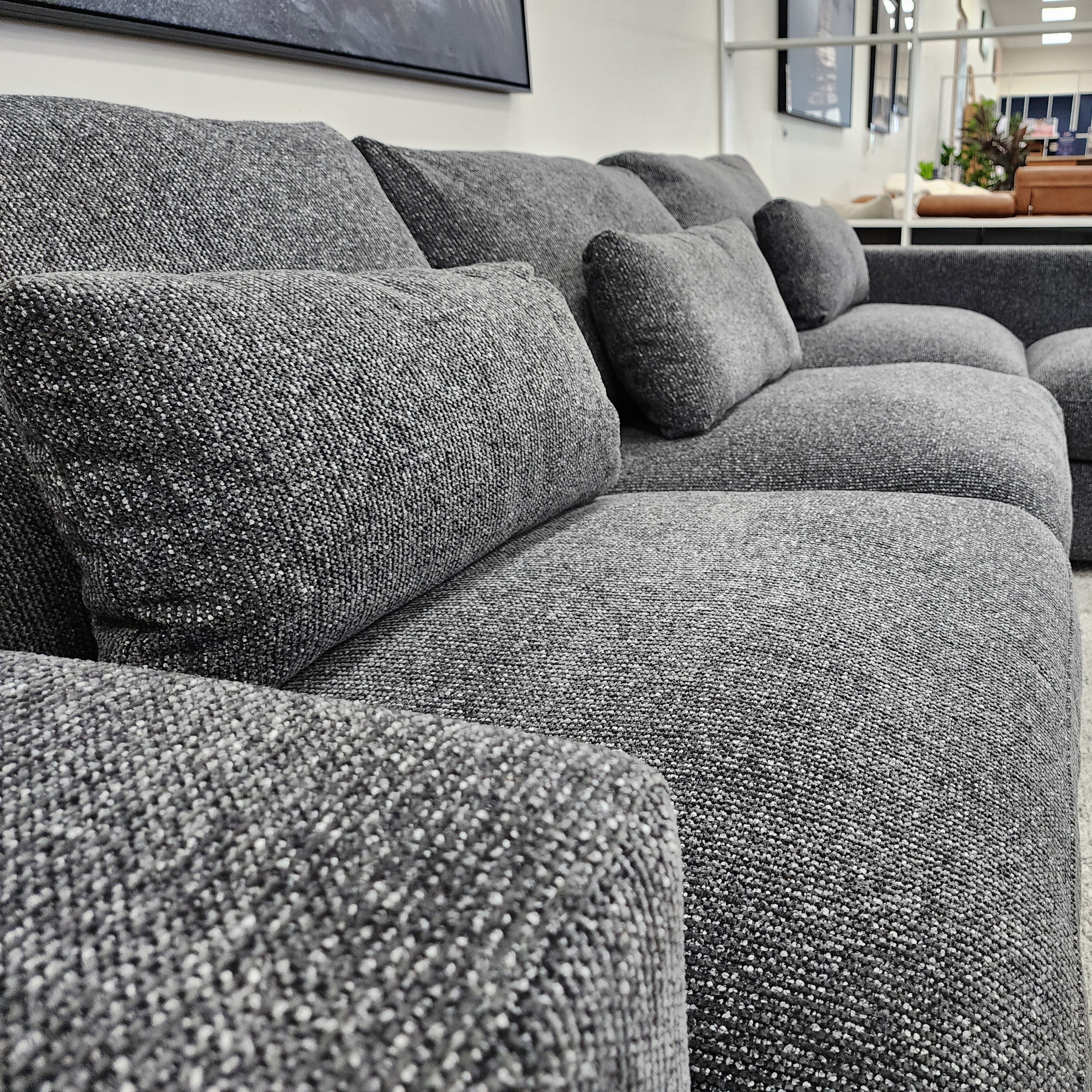 Montego Cloud Soft Corner Right Chaise In Charcoal