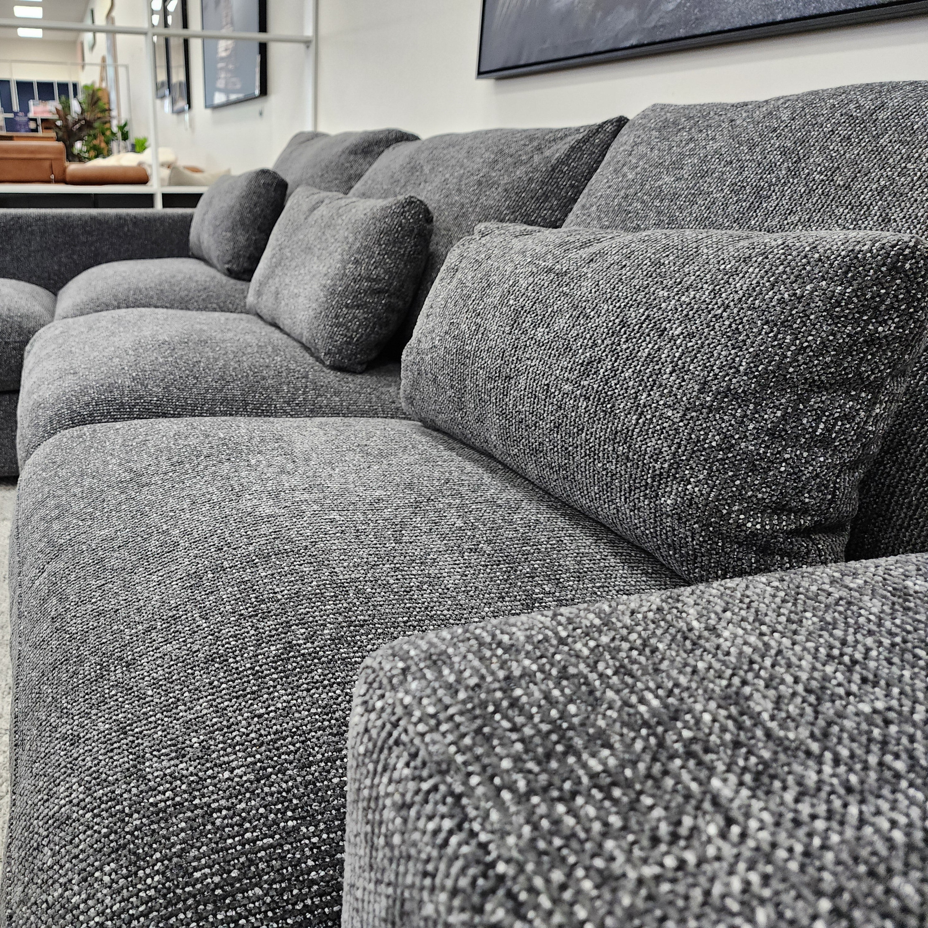 Montego Cloud Soft Corner Left Chaise In Charcoal