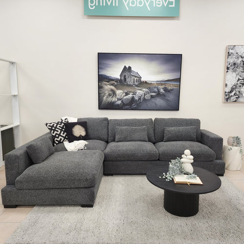 Montego Cloud Soft Corner Left Chaise In Charcoal