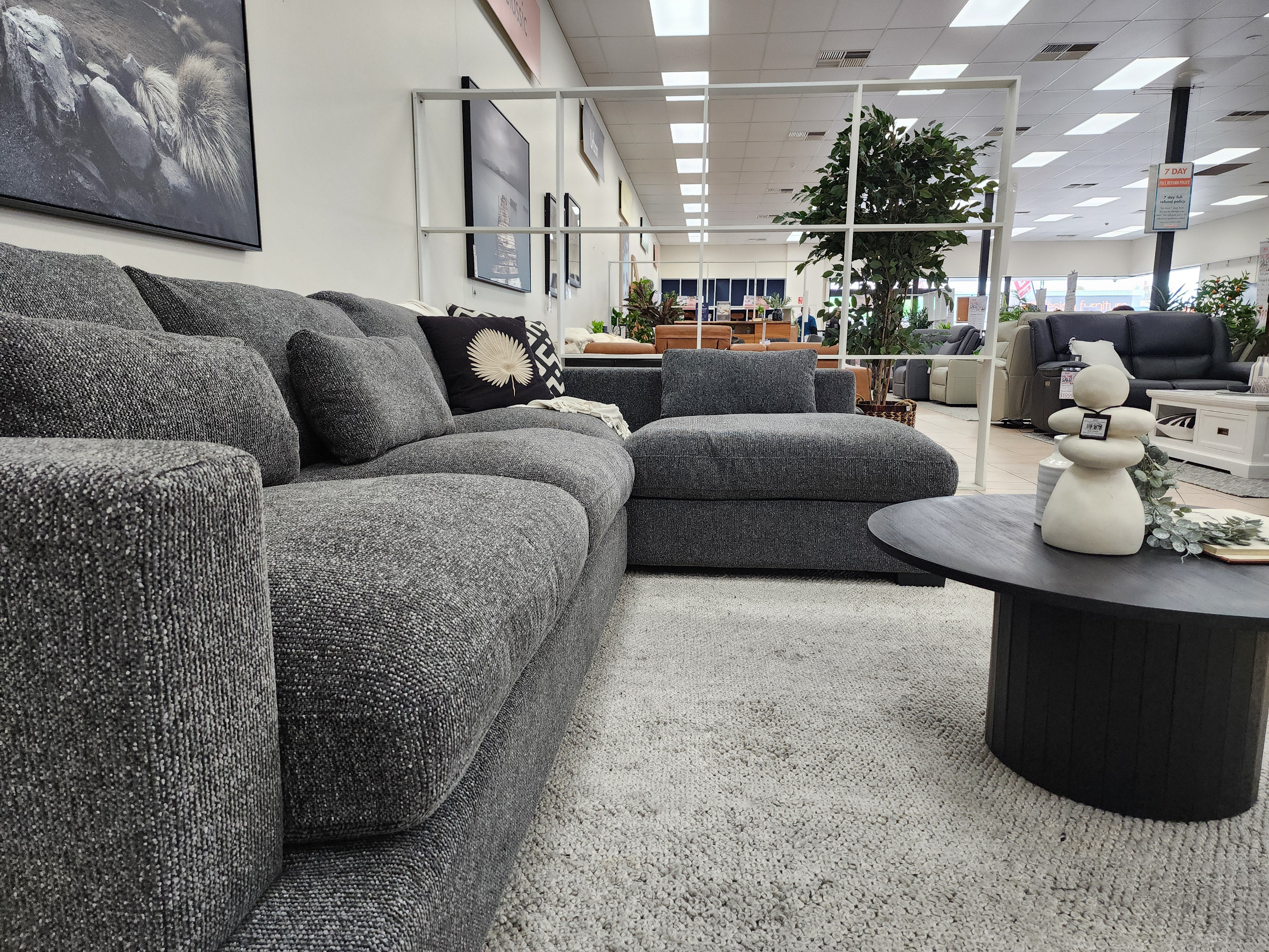 Montego Cloud Soft Corner Right Chaise In Charcoal