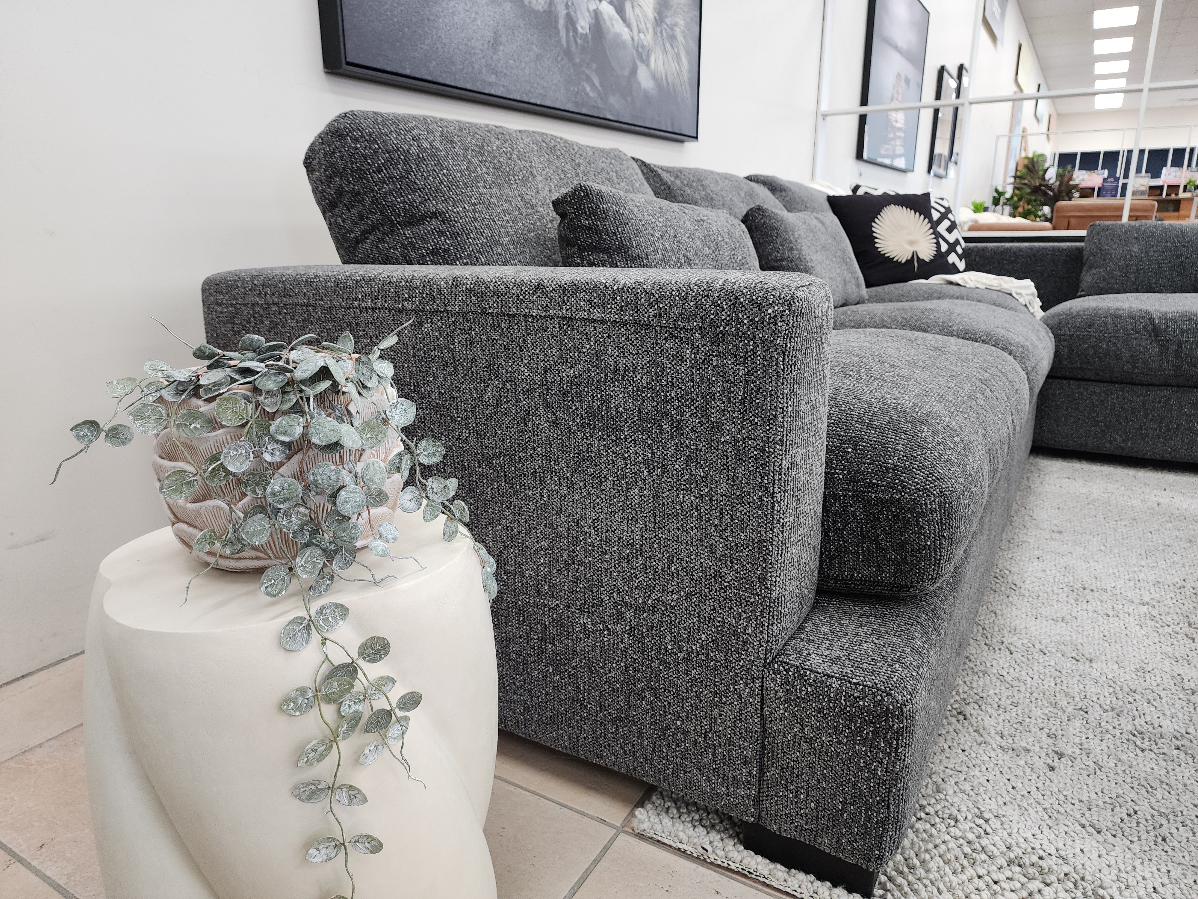 Montego Cloud Soft Corner Right Chaise In Charcoal