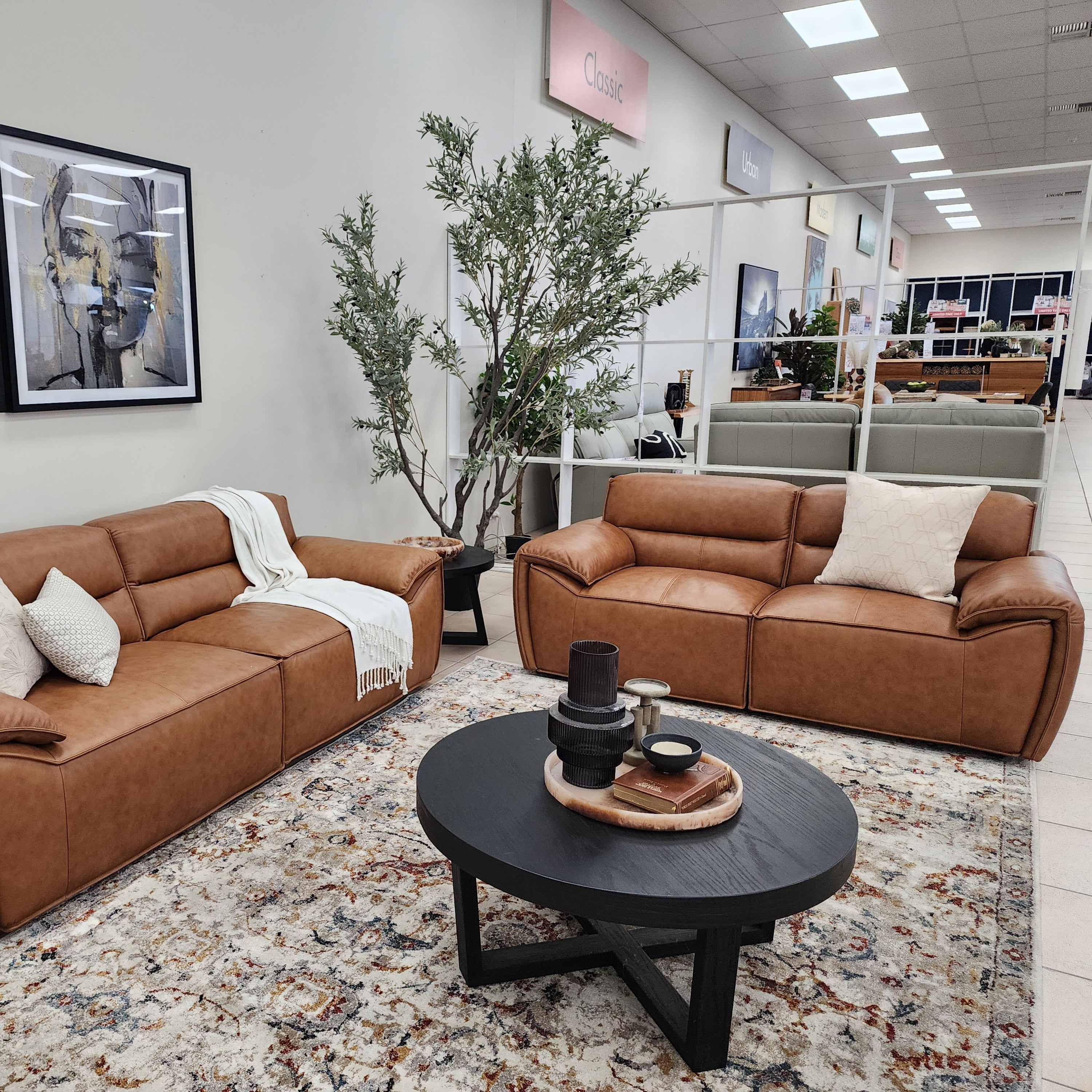 Phillipe 2 Seater Sofa In Tan Leather