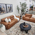 Phillipe 3 Seater Sofa In Tan Leather