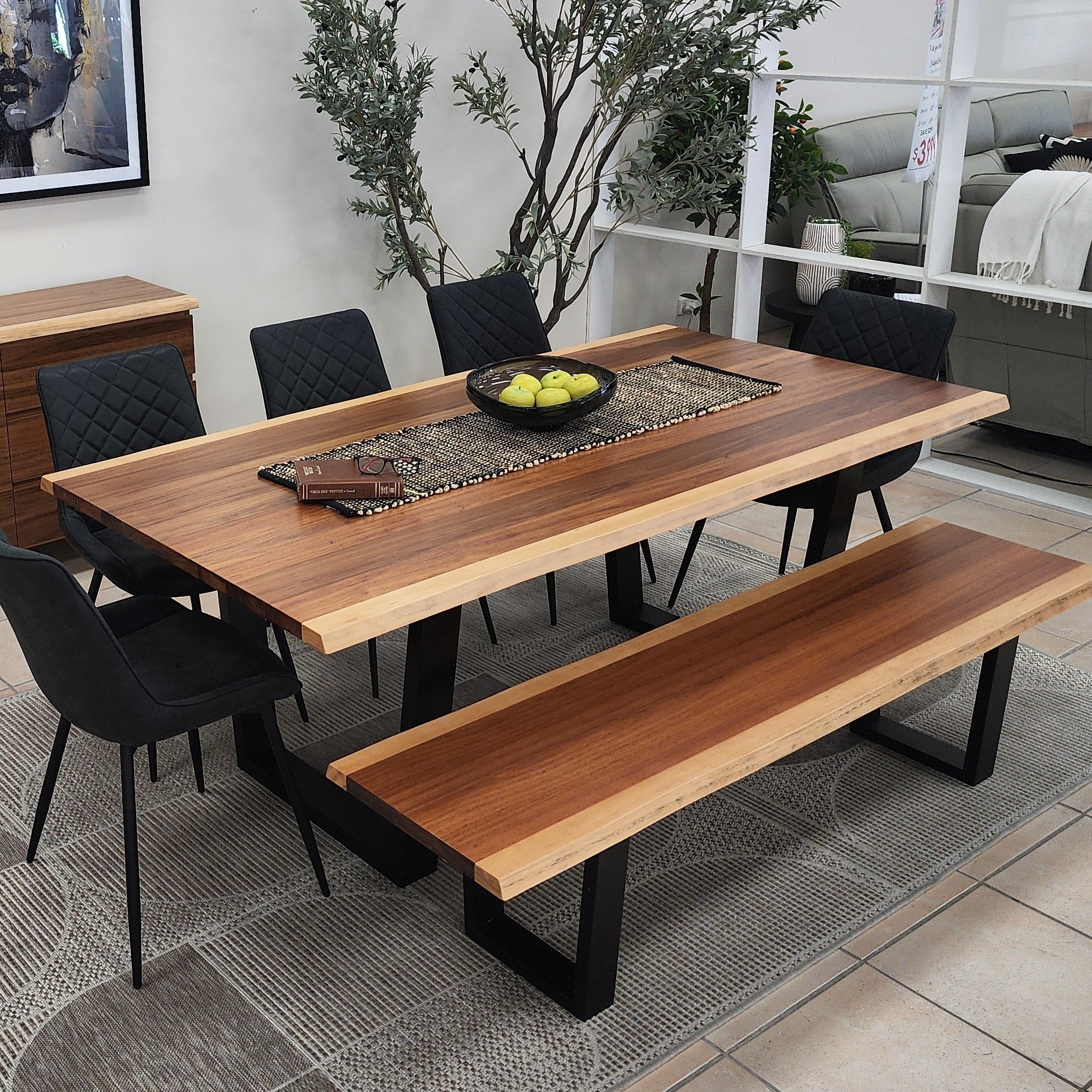 Highland 210cm Long Table In Blackwood