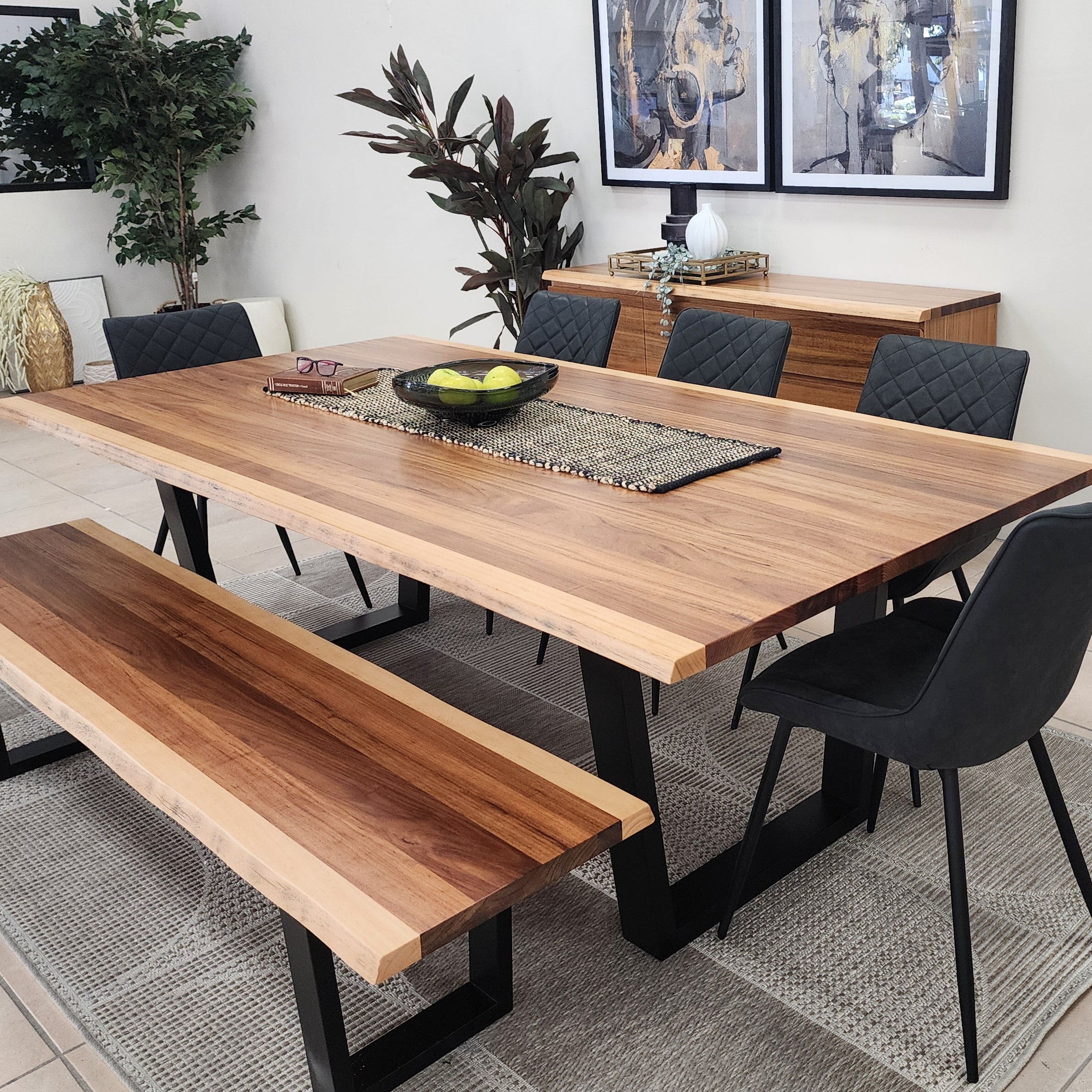 Highland 240cm Table In Blackwood Timber