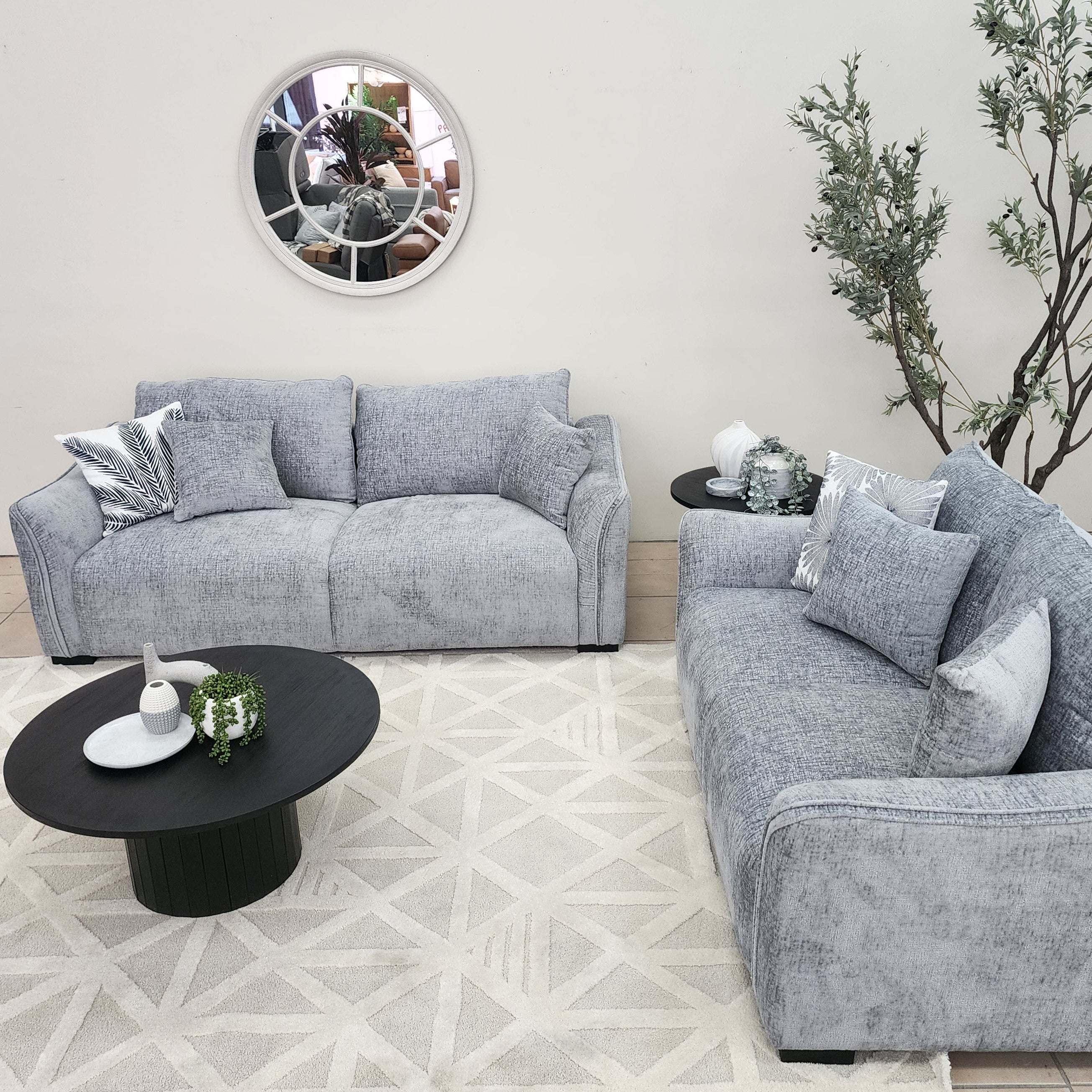 Regal 3+2 Sofa Pair in Oyster Grey