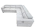 Fairmont Left Corner Sofa Bed With Electric Recliner In Light Grey