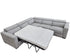 Fairmont Left Corner Sofa Bed With Electric Recliner In Light Grey