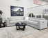 Fairmont Left Corner Sofa Bed With Electric Recliner In Light Grey