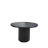 Athena 1200 round dining table in shadow black finish LU015