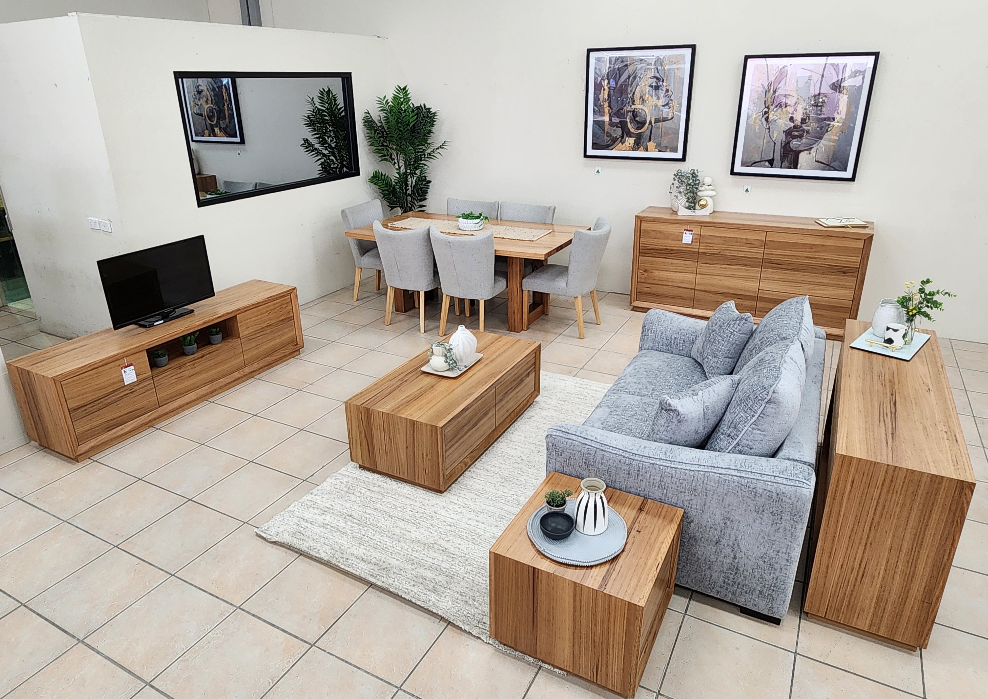 Sussex 11 Piece Living Package In Australian Blackbutt