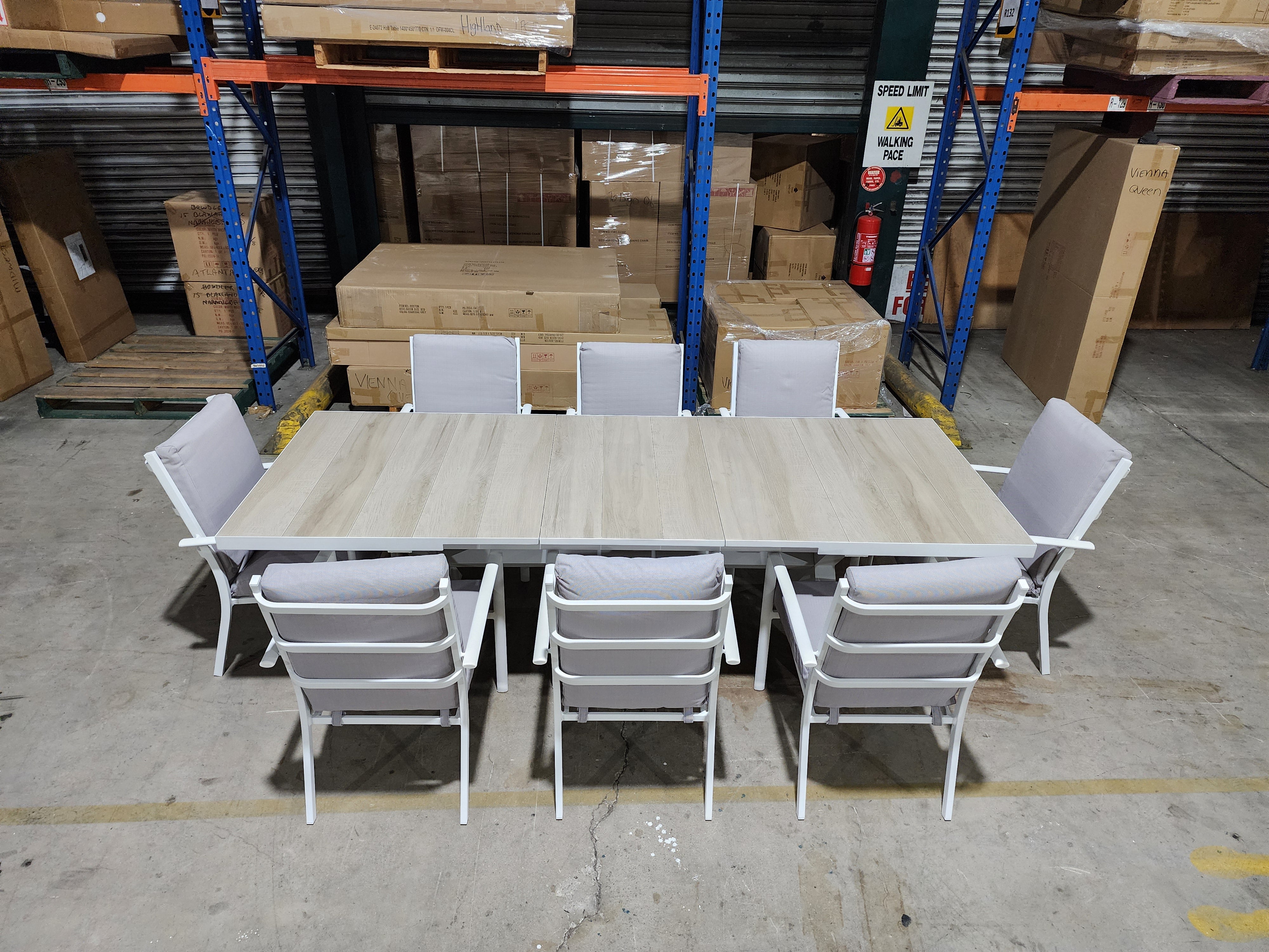 Lucia lucia 9 Piece Extension Table Package