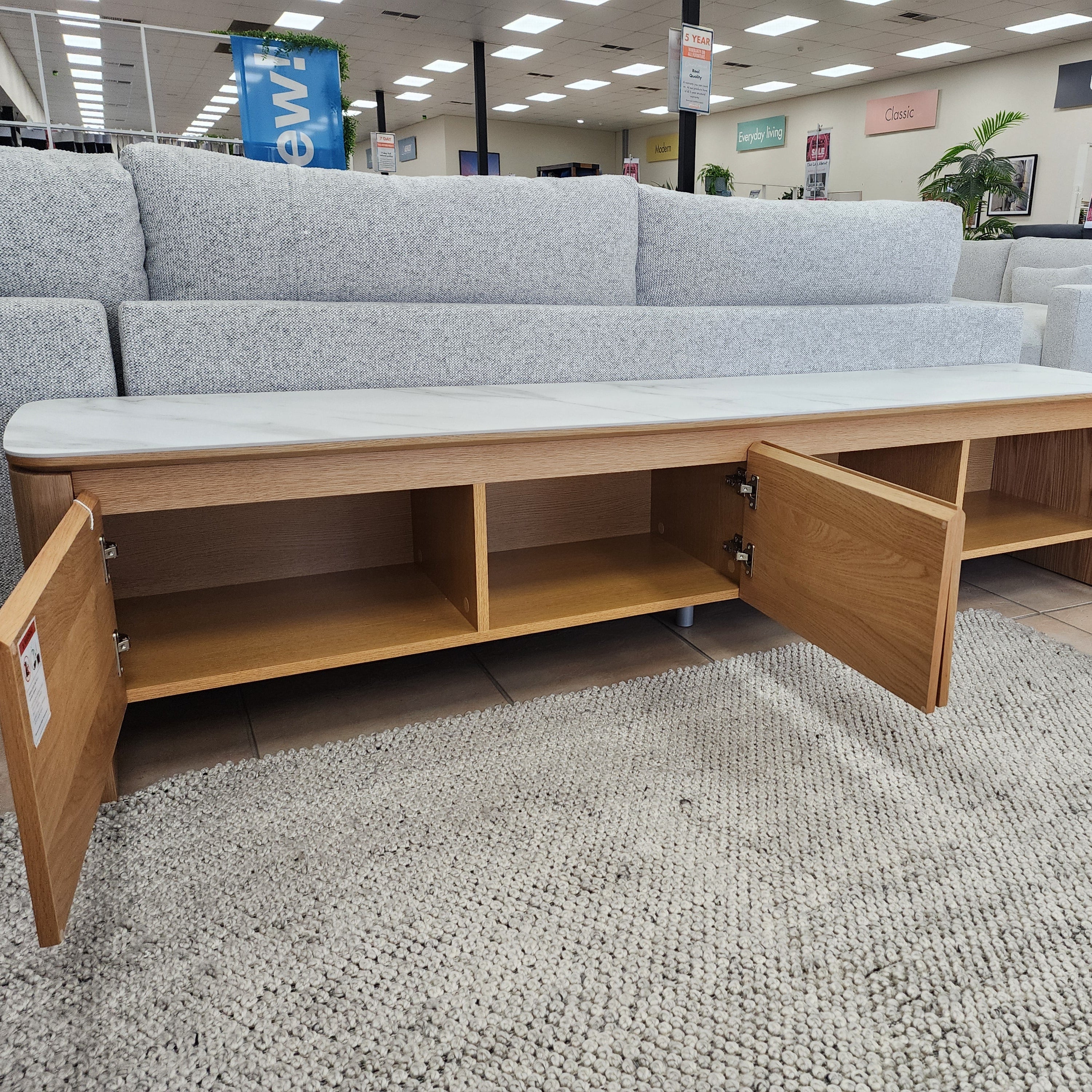 Stanford 220cm TV Unit With Ceramic Top