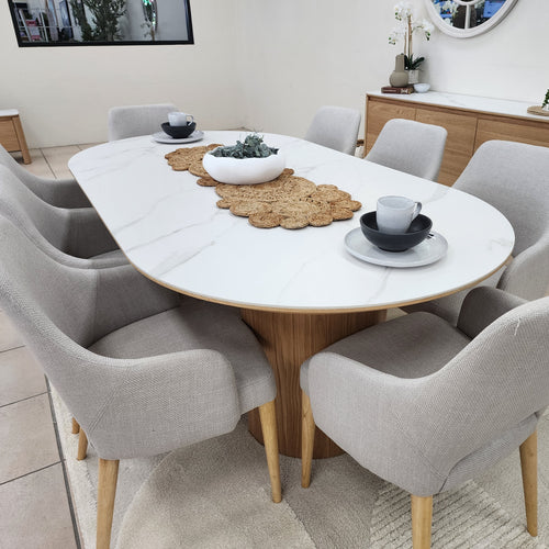 Stanford 9 Piece 210cm Long Table Dining Package