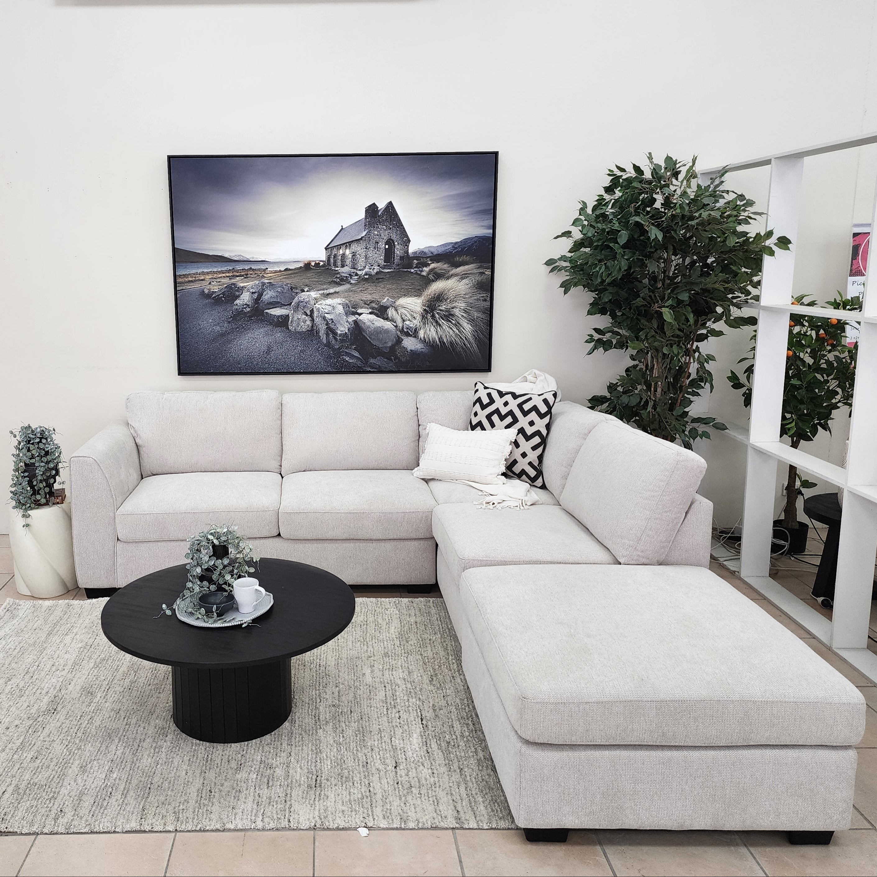 Kelsey Sofa Bed With Right Chaise In Natural