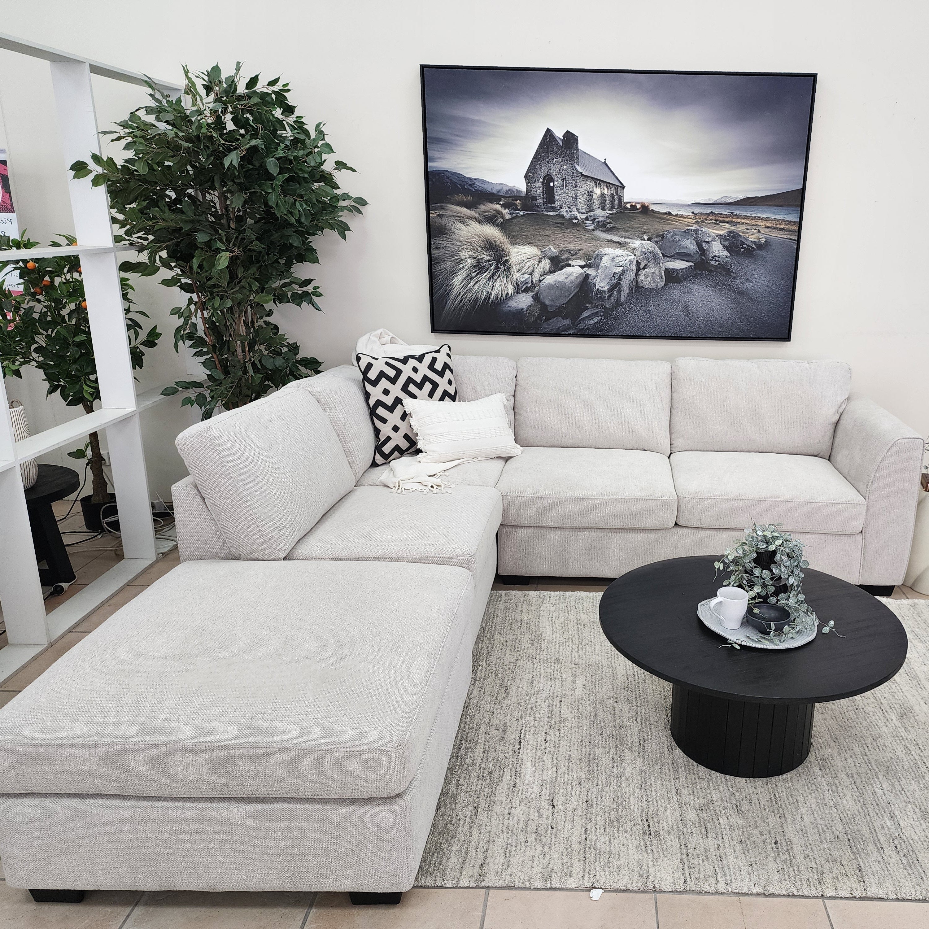 Kelsey Sofa Bed With Left Chaise In Natural