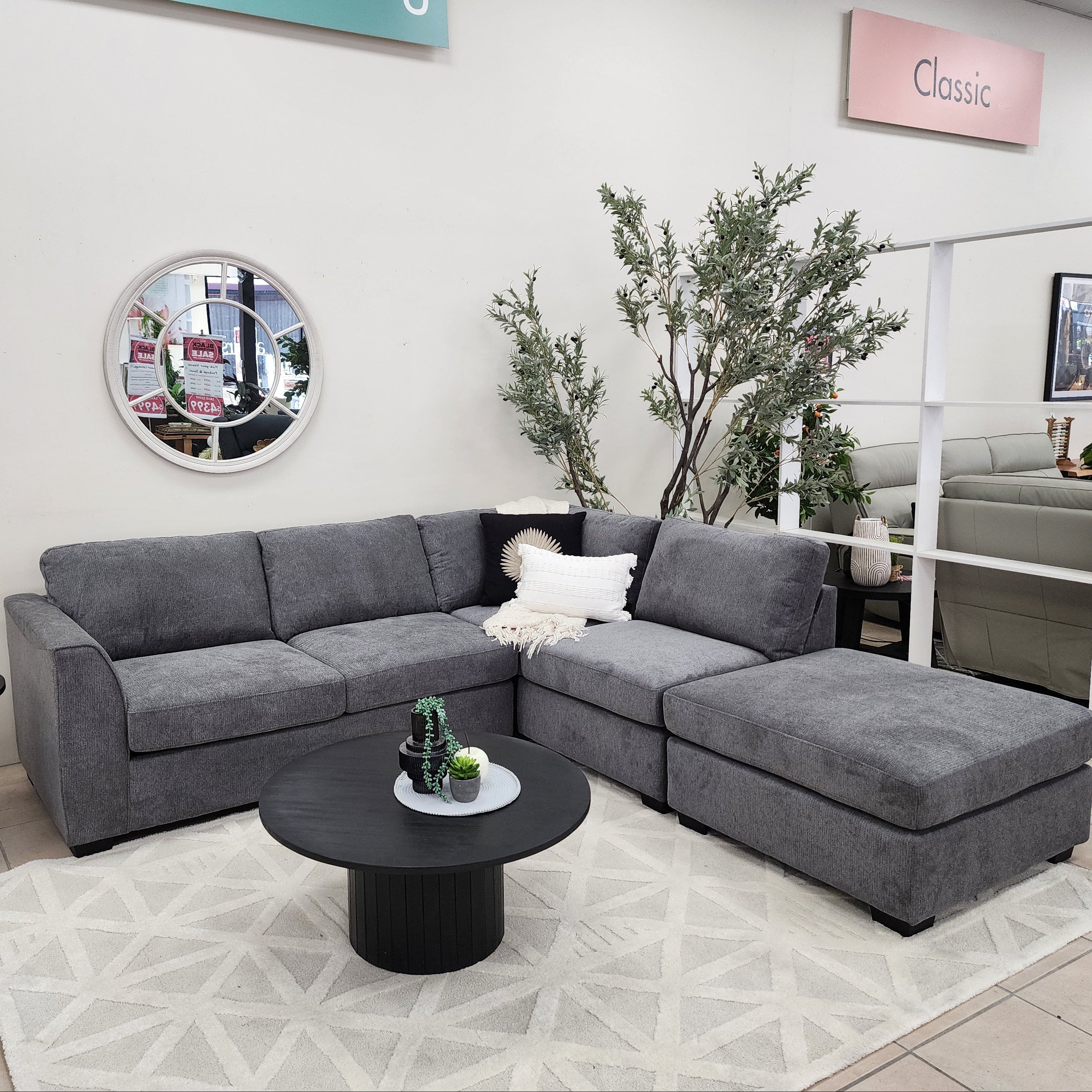 Kelsey Sofa Bed With Right Chaise In Grey