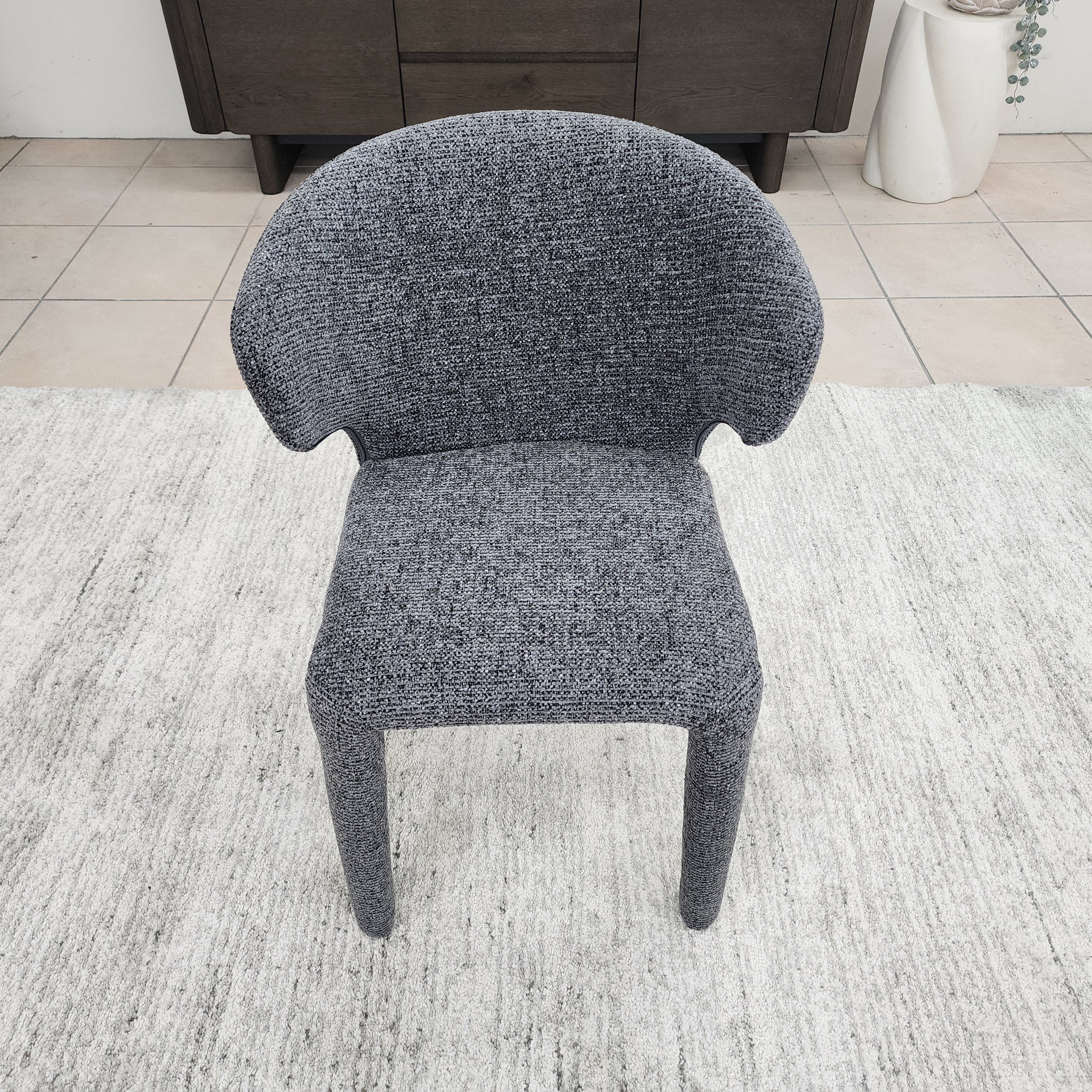 Lorenzo Dining Chair In Milan Charcoal