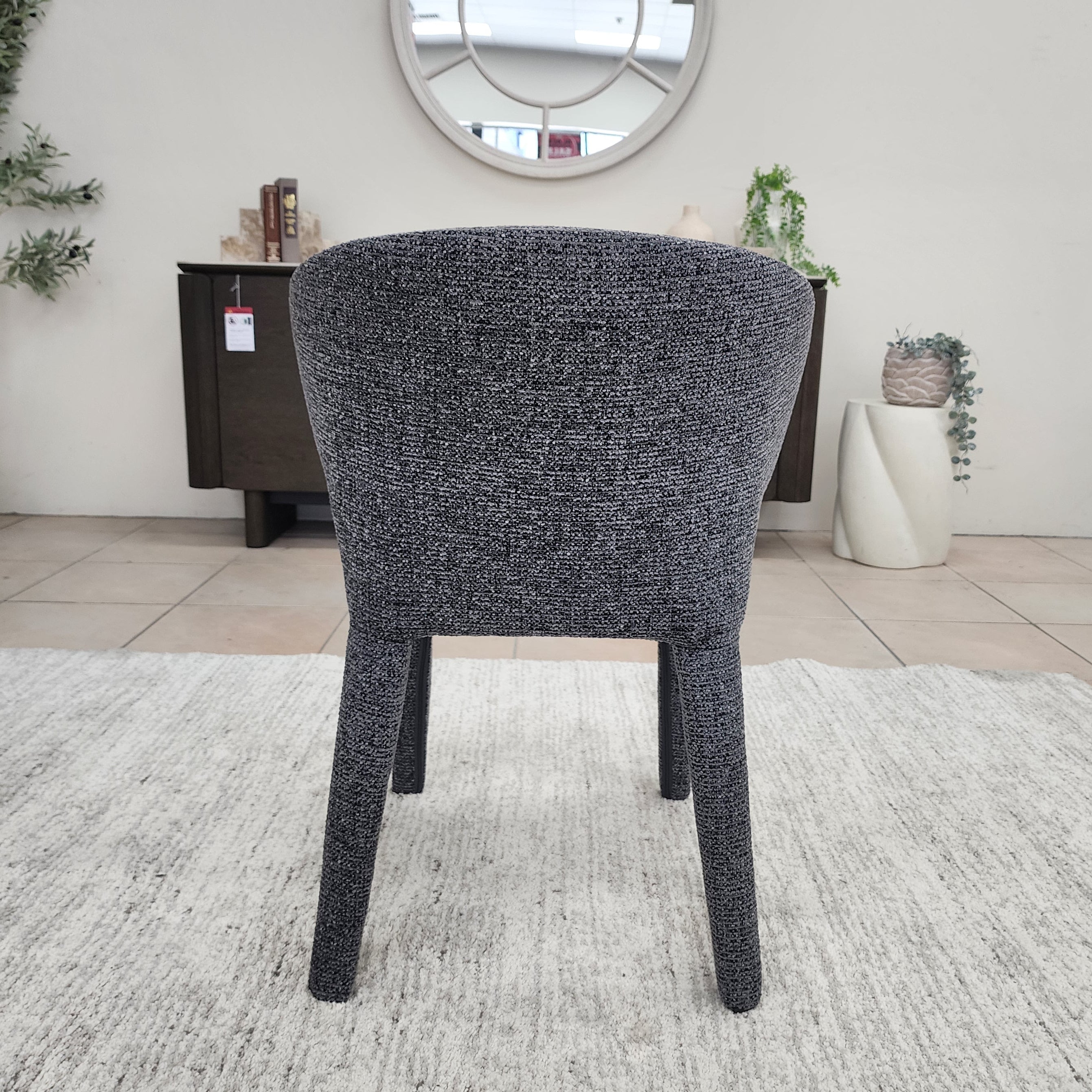 Lorenzo Dining Chair In Milan Charcoal