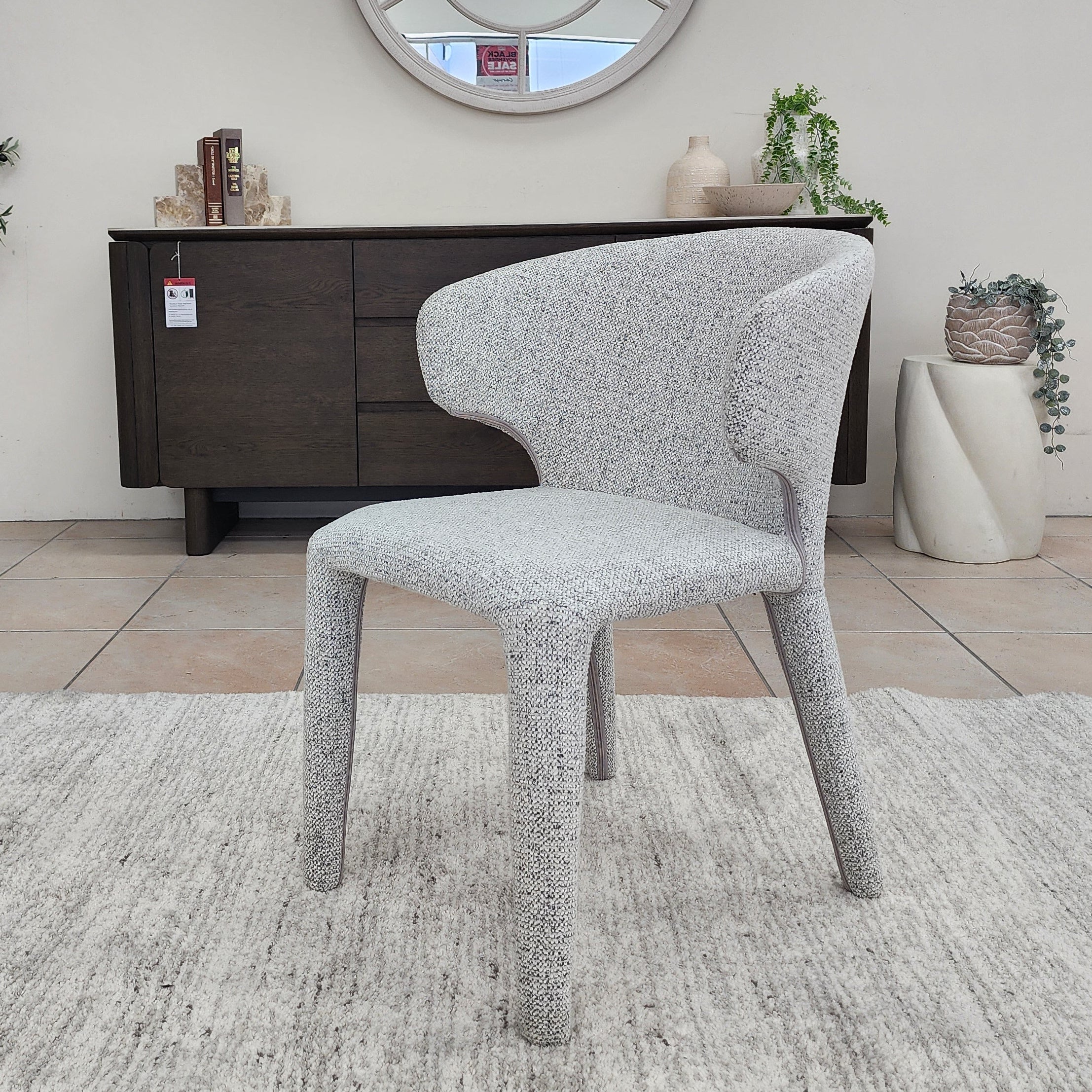 Lorenzo Dining Chair In Salt & Pepper