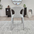 Matteo Upholstered Dining Chair In Salt & Pepper