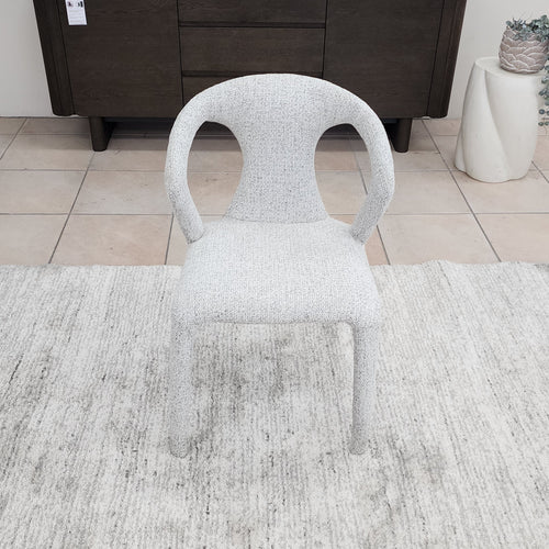 Matteo Upholstered Dining Chair In Salt & Pepper