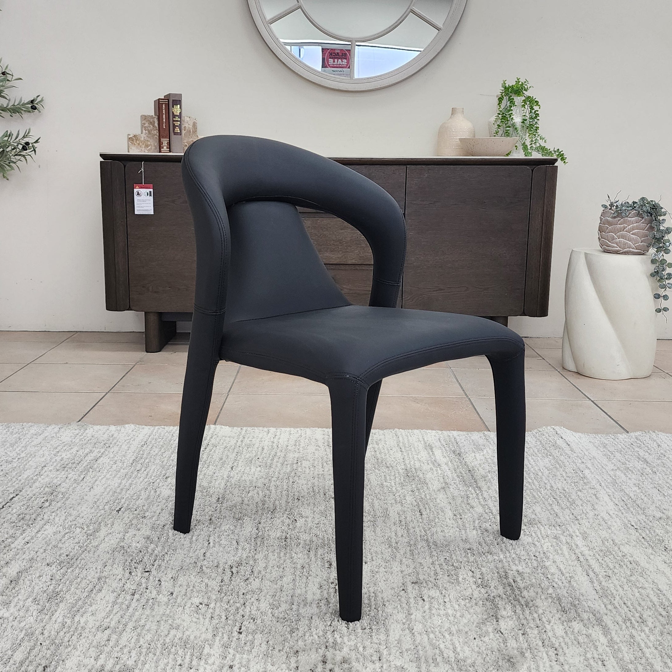 Elena Fully Upholster Chair In Black